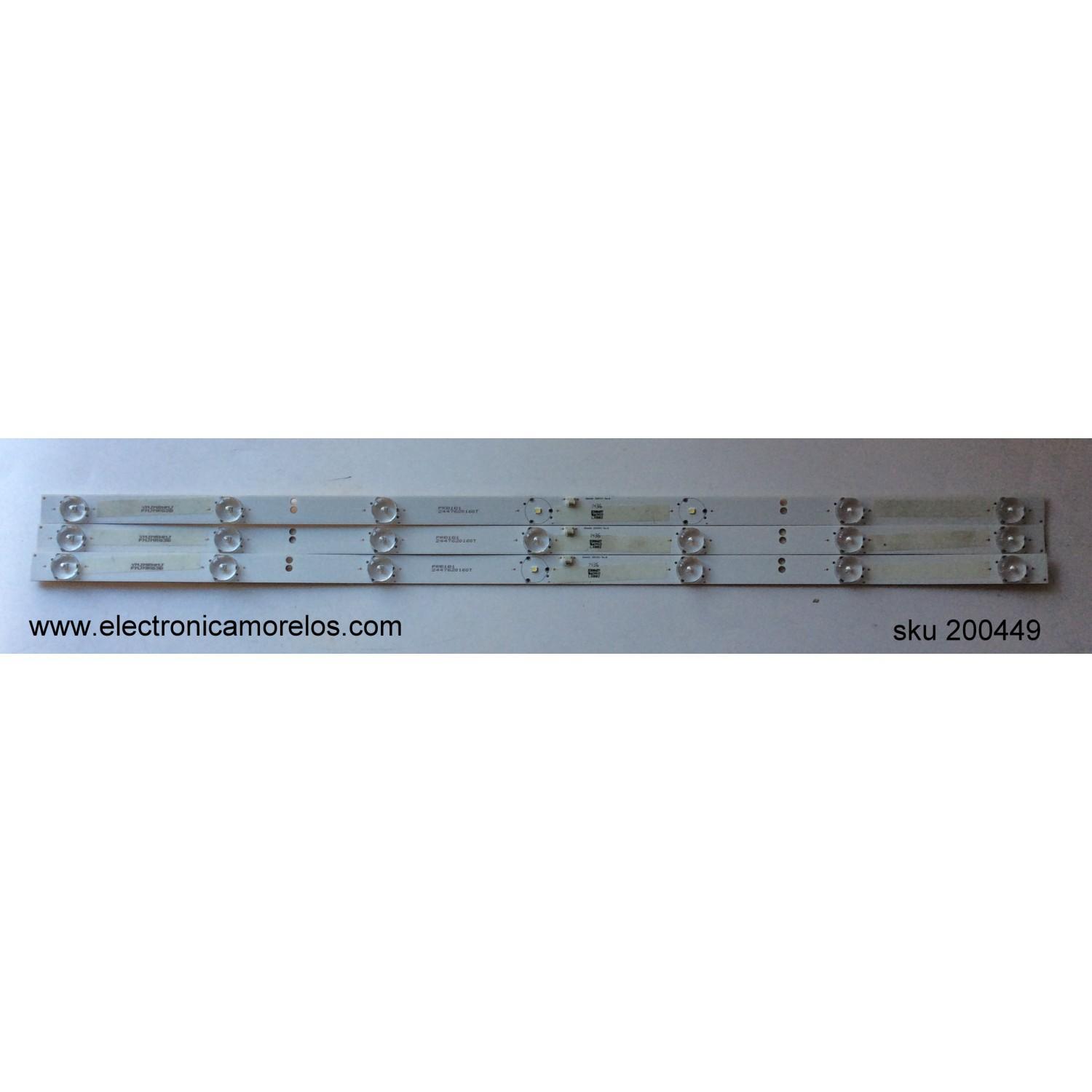 KIT DE LED PARA TV / BOE HU320WHB-N00 / YMJMRHMJFMJMRG3B / PRB1B12447620160T / E306427 / MODELO NS-32D312NA15 REV.C